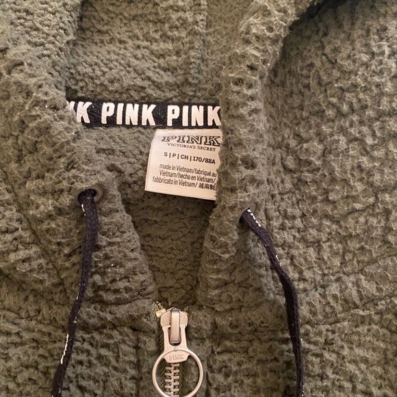 PINK VICTORIA’S SECRET Sherpa Hooded Pull-Over, S - Picture 4 of 4